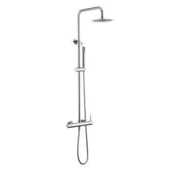 Barra de columna extensible con grifo monomando en latón y acero inoxidable en cromado Palancia de Valaz Valaz