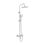 Set doccia vasca miscelatore rotondo cromato con asta | Valaz