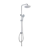 Chrome round design shower bar adjustable height 92 to 122 cm shower head 20 cm by Valaz