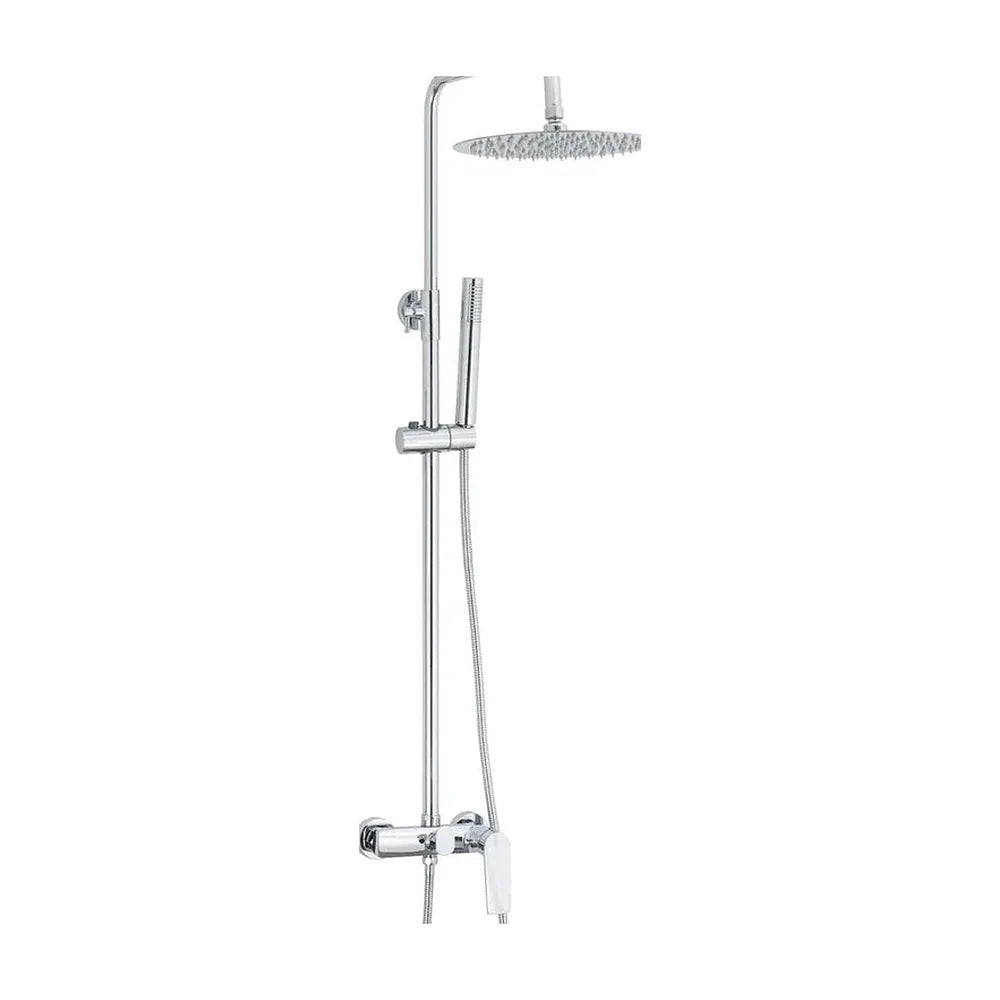 Barra de ducha monomando redonda ajustable hasta 120 cm cromada Valdivia de Valaz Valaz