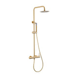 Barra doccia monocomando rotonda regolabile da 80 a 120 cm oro opaco protezione PVD Palancia de Valaz