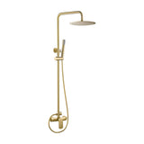Barra doccia monocomando rotonda regolabile fino a 120 cm oro opaco con protezione PVD Turia di Valaz