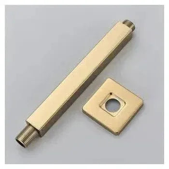 Vista principal de Brazo soporte para rociador de techo cuadrado de 2x20 cm en dorado cepillado de Valaz