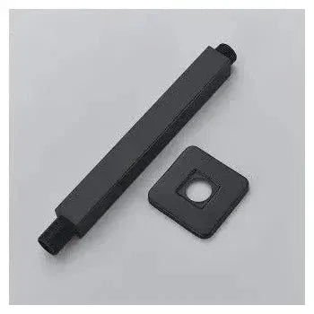 Vista principal de Brazo soporte para rociador de techo cuadrado de 2x20 cm en negro mate de Valaz