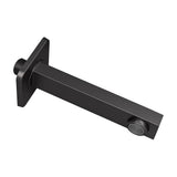 Square pipe 15 cm matte black 1/2 inch thread by Valaz