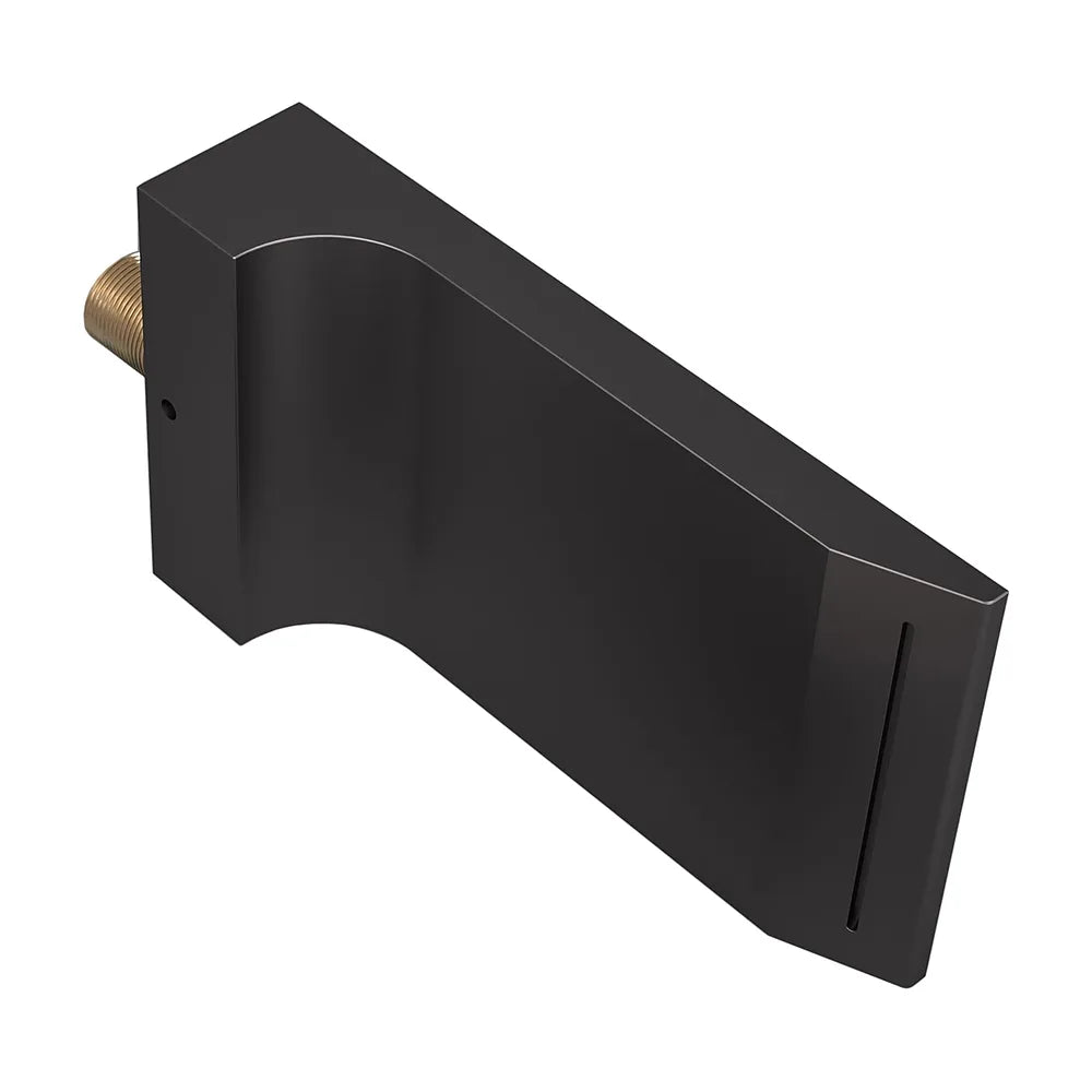 Caño de cascada moderno acabado negro mate con rosca 12 pulgada TJ007 Valaz Valaz