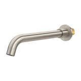 Minimalist design spout in brushed steel 26 cm long for bathrooms and modern kitchens <Minimalist Spout> by Valaz