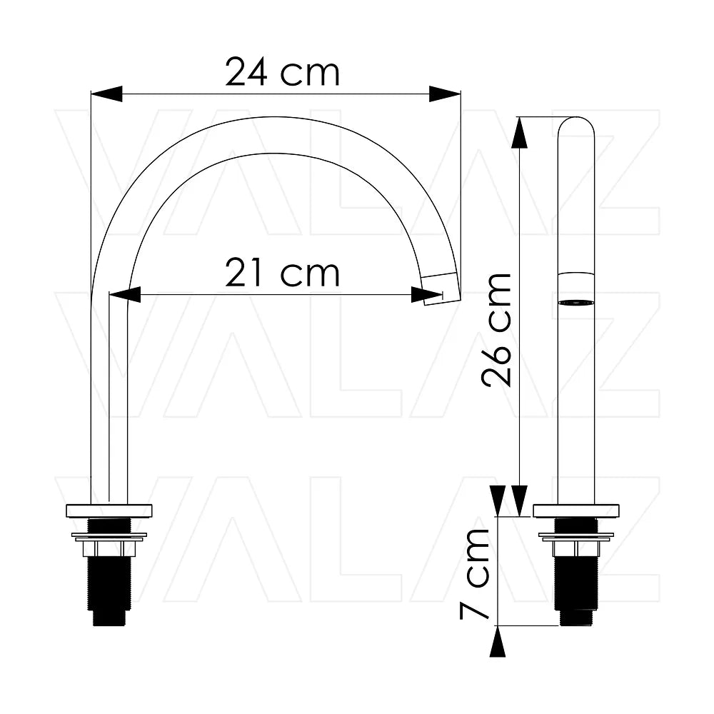 Vista principal de Caño de grifo acabado cromado diseño limpio y moderno duradero instalación sencilla Compatibilidad...