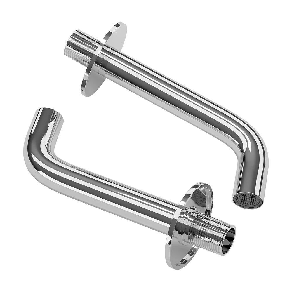 Vista principal de Caño de lavabo redondo empotrado 15 cm cromado para lavabo de Valaz