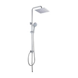 Colonna doccia cromata quadrata regolabile senza rubinetto soffione 20 cm di Valaz