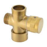 Shower bar diverter brushed gold half inch thread by Valaz