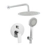 Built in shower single handle wall mounted round chrome 30 cm Vaca by Valaz