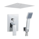 Chrome ceiling flush shower with ultra flat spray Limia by Valaz