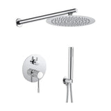Shower recessed single-handle round wall-mounted with luxury chrome lever Torina by Valaz