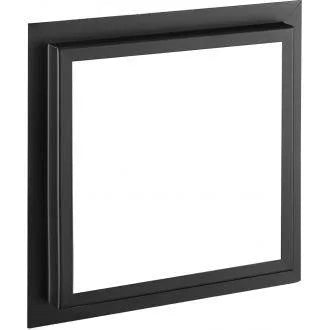 Detalle de acabado y materiales de Ducha encastrada termostática a ras de techo cuadrada con rociador de 40 cm en negro...