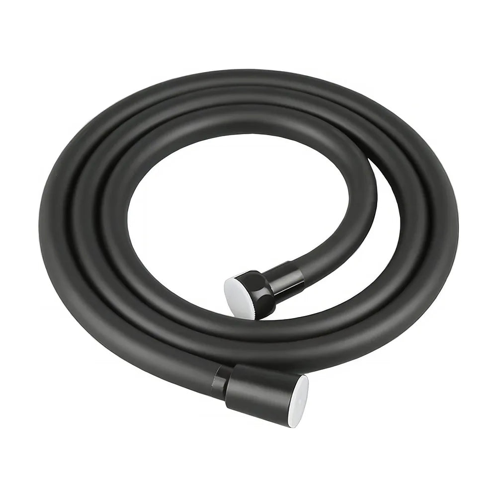 Flexo de ducha negro mate PVC 100 cm rosca 1/2 de Valaz Valaz