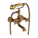 Bathtub faucet retro golden two-handle vintage with separate controls for cold and hot water Adaja by Valaz