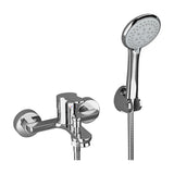 Chrome single handle bathtub and shower faucet with 35 mm ceramic cartridge Tera by Valaz
