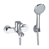 bathtub shower faucet round single handle chrome Viar by Valaz