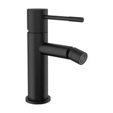 Bidet faucet single handle straight spout matte black finish luxury lever Casares by Valaz