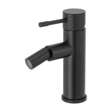 Monobloc bidet faucet with matte black finish and luxury handle Oda <Oda> by Valaz
