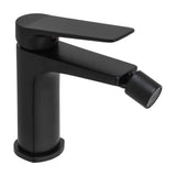 bidet faucet single handle matte black compact and rounded with adjustable spout Valdivia by Valaz