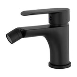 Bidet faucet single handle round matte black brass with a 35 mm ceramic cartridge Turia by Valaz