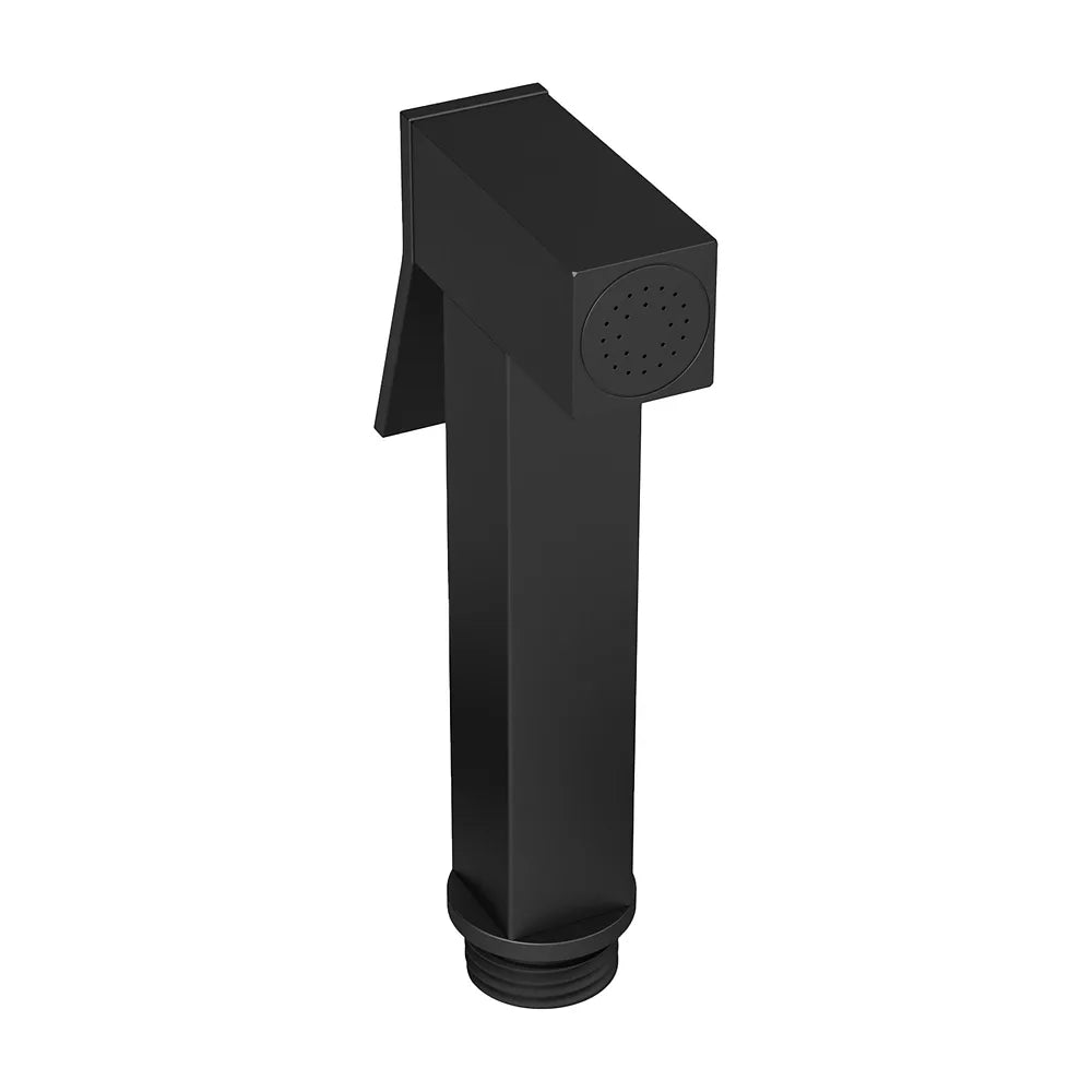 Grifo de bidé spray empotrado de diseño cuadrado con acabado negro mate de Valaz Valaz