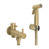 Recessed bidet faucet cold water round single hole matte gold with PVD protection Cabriel by Valaz