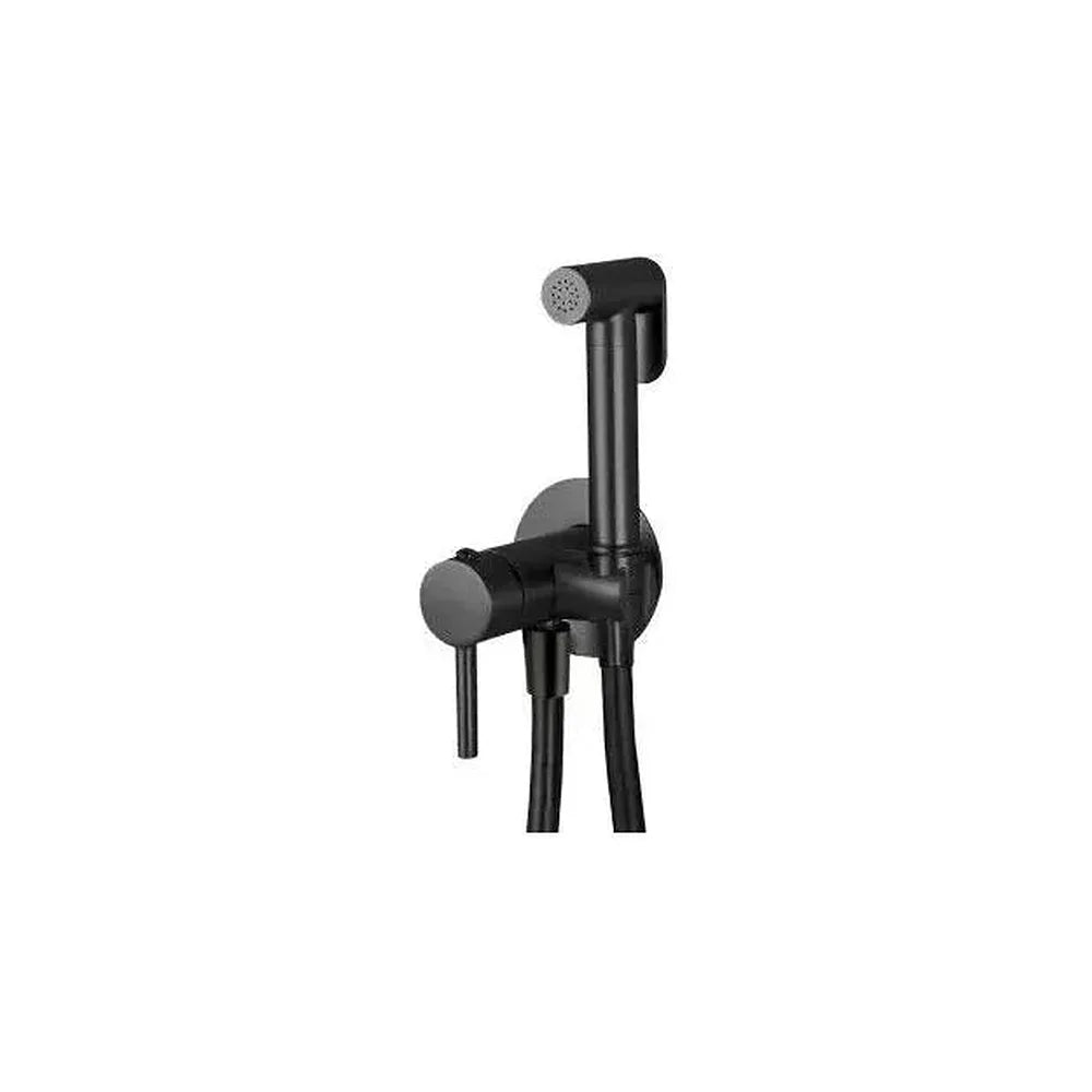 Grifo de bidet empotrado en latón y acero inoxidable en negro mate Guadiana de Valaz Valaz