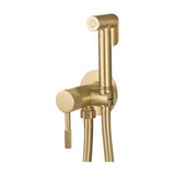 Rubinetto bidet incasso rotondo 2 vie oro opaco con protezione PVD maniglia luxury Torina Valaz