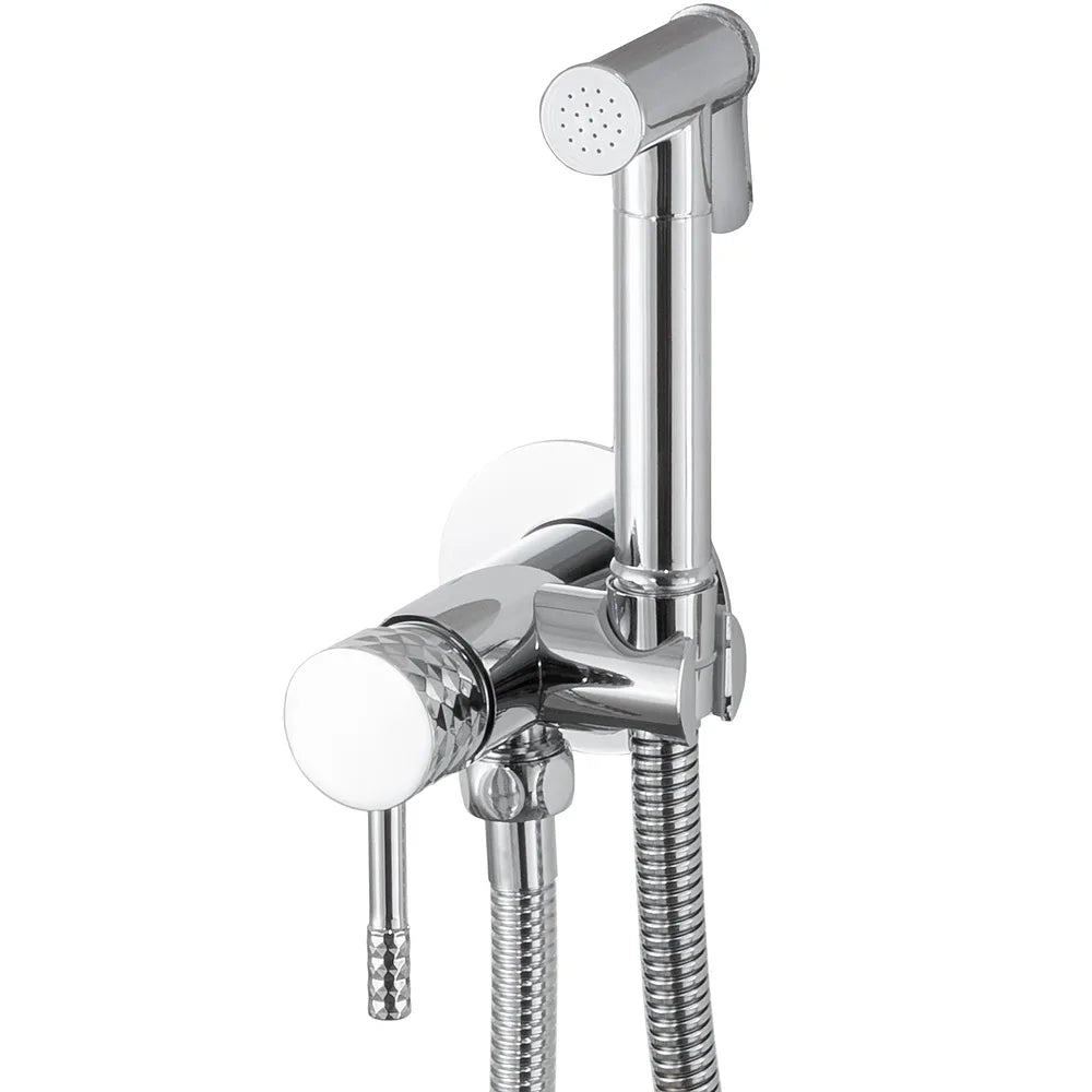 Grifo de bidet empotrado redondo cromado con maneta luxury Ofin de Valaz Valaz