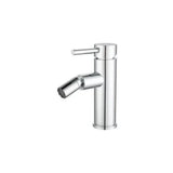 Miscelatore monocomando per bidet con struttura rotonda e bocca dritta in cromo Palancia di Valaz