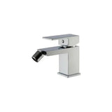 Rubinetto monocomando per bidet quadrato in ottone 14x12 cm cromato Segura di Valaz
