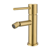 Bidet faucet single-handle round matte gold with PVD protection Ebro by Valaz