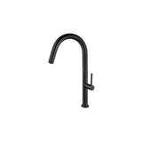 Grifo de cocina alto extraíble en latón con acabado negro mate Éufrates de Valaz