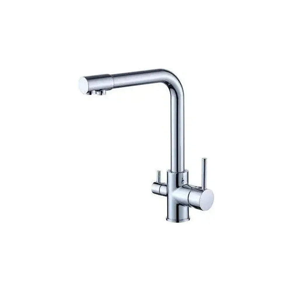 Grifo de cocina de 3 vías con ósmosis y estructura redonda en cromado Nilo de Valaz Valaz