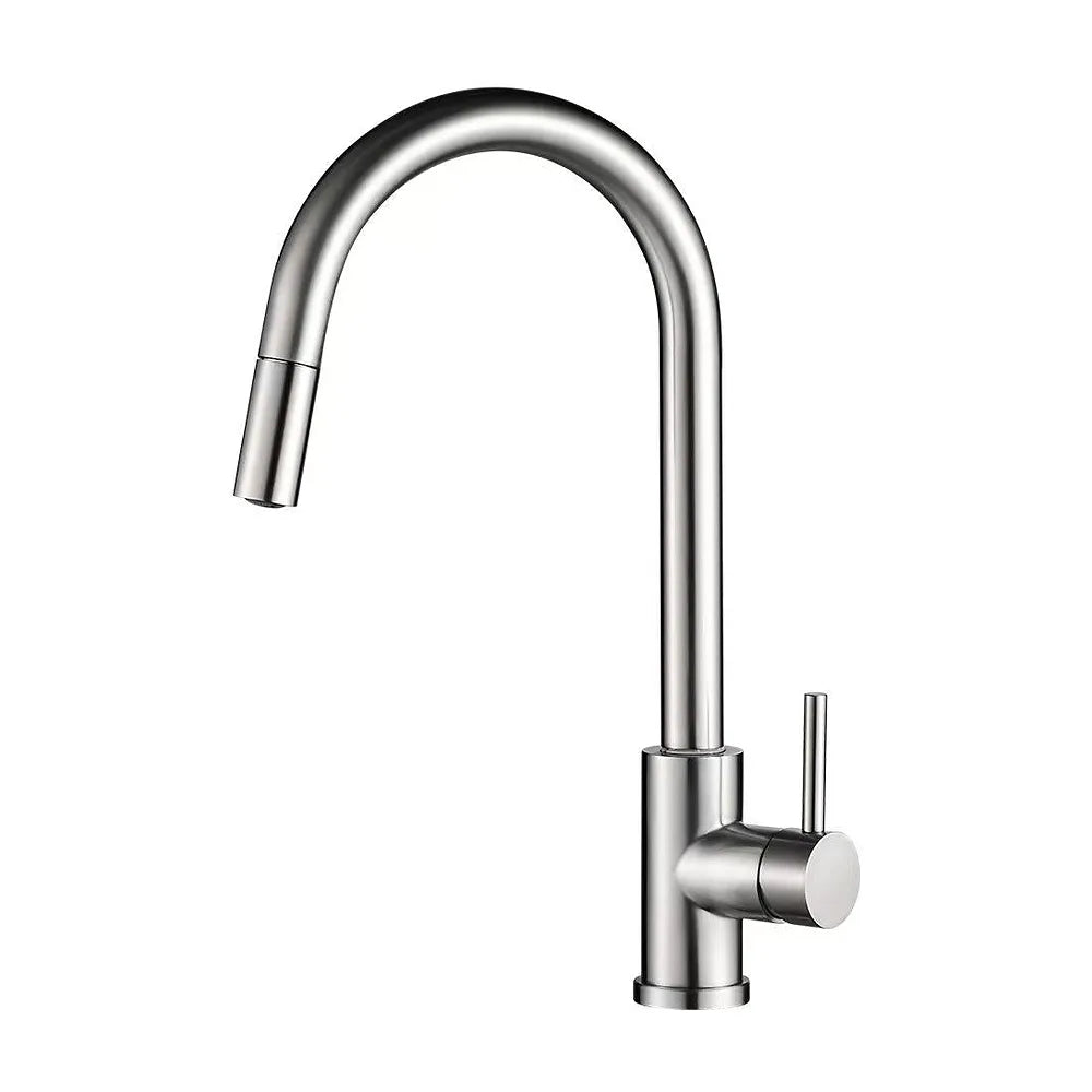 Grifo de cocina extraíble monomando en acero cepillado Parana de Valaz Valaz