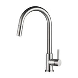 Kitchen faucet brushed stainless steel single handle pull out Parana by Valaz