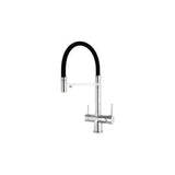 Grifo de cocina flexible de 3 vías con salida de ósmosis integrada en cromado Manzanares de Valaz