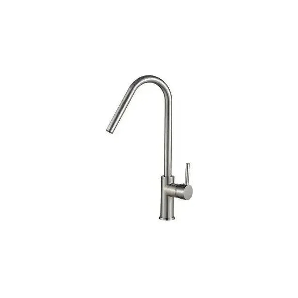 Grifo de cocina monomando alto con 2 latiguillos en acero cepillado Misuri de Valaz Valaz
