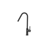Single handle kitchen faucet with 2 supply hoses matte black finish Misuri by Valaz