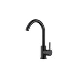 Grifo de cocina monomando con caño giratorio en latón y acero inoxidable negro mate Arkansas de Valaz