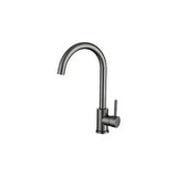 Rubinetto da cucina monocomando con struttura rotonda e girevole in gun metal Misisipi di Valaz