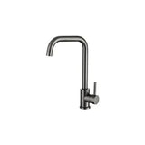 Grifo de cocina monomando giratorio con caño en forma de C en gris plomo Zancara de Valaz