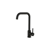Grifo de cocina monomando giratorio con caño en forma de C en negro mate Zancara de Valaz