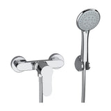 Rubinetto doccia rotondo monocomando cromato design moderno Viar di Valaz