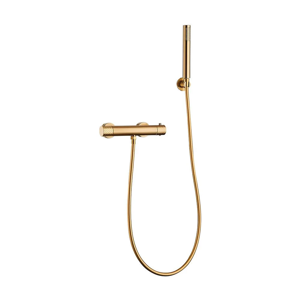 Grifo de ducha termostático dorado cepillado maneta luxury Birim de Valaz Valaz