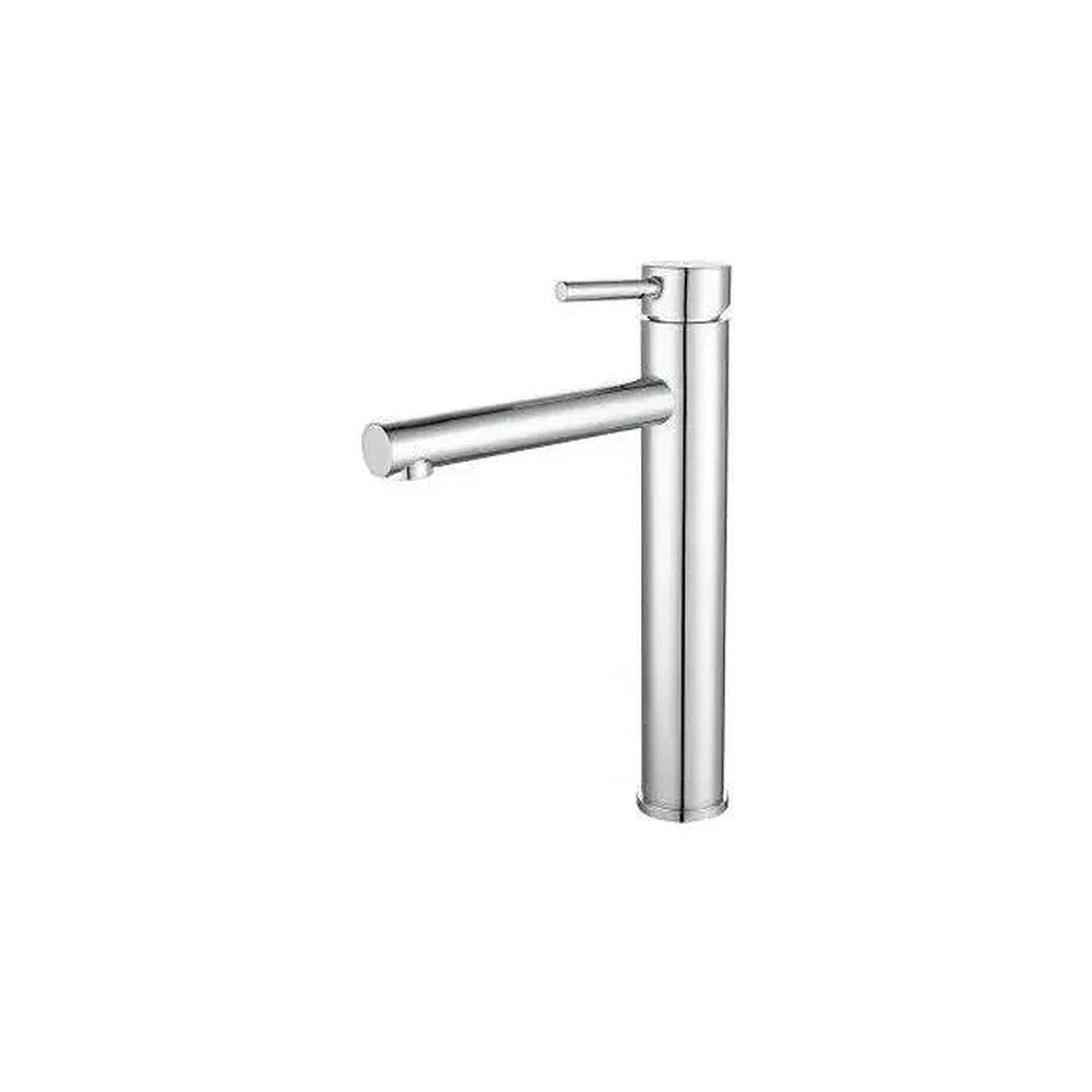 Grifo de lavabo alto monomando con caño recto en latón cromado Palancia de Valaz Valaz