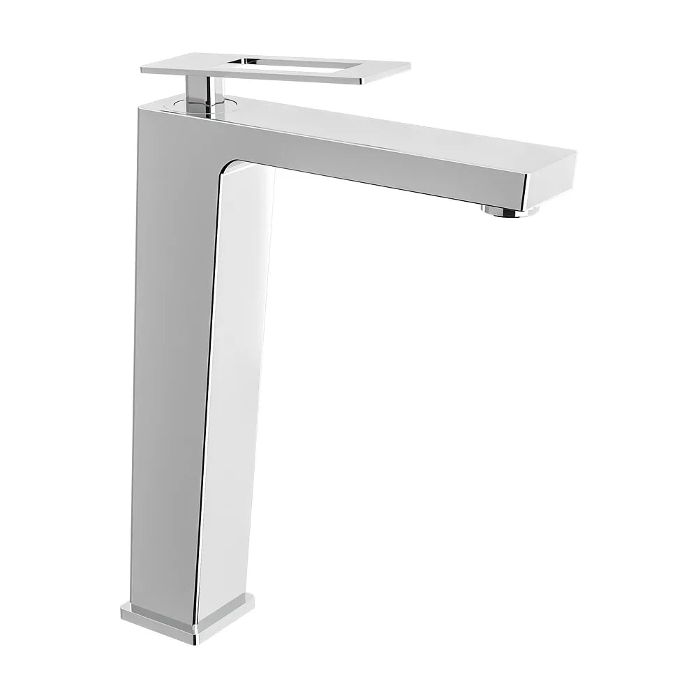 Grifo de lavabo alto monomando cuadrado con maneta hueca en cromado Cabrera de Valaz Valaz